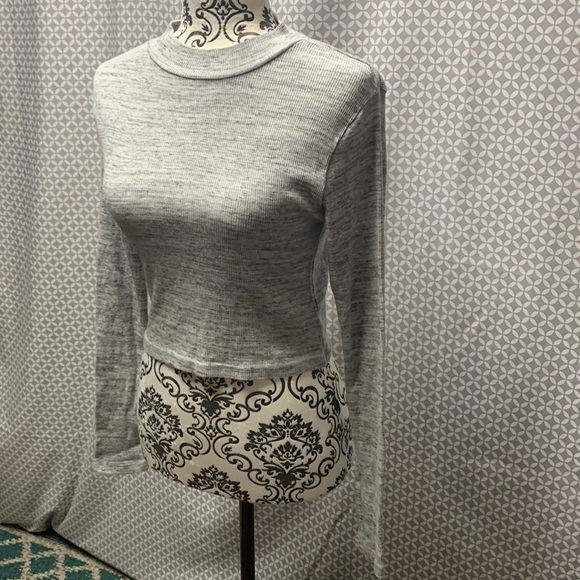 H&M Womens Grey Basic Long Sleeve Selena Gomez Taylor Swift Ins Sweater Top Sm - Picture 4 of 9